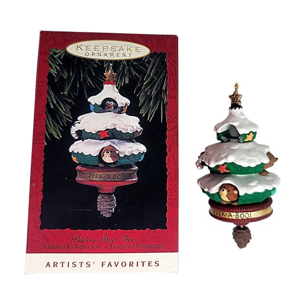 Vintage 1993 Hallmark Peek-a Boo Tree Movement Keepsake Christmas Ornament - Picture 3 of 6